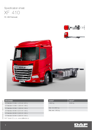 Tuhé podvozky DAF XF 430 FA