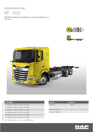 Tuhé podvozky DAF XF 480 FAR Low Deck