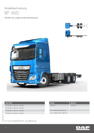 Tuhé podvozky DAF XF 450 FAS