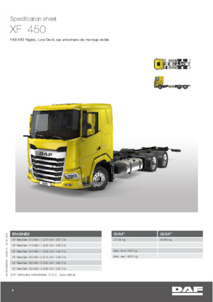 Tuhé podvozky DAF XF 480 FAS Low Deck