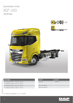 Tuhé podvozky DAF XG+ 530 FAN