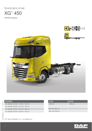 Tuhé podvozky DAF XG+ 530 FAN