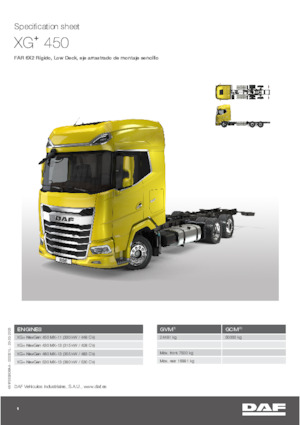 Tuhé podvozky DAF XG+ 480 FAR Low Deck