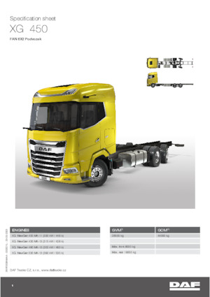 Tuhé podvozky DAF XG 530 FAN