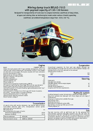 Pevné dampry Belaz 7513