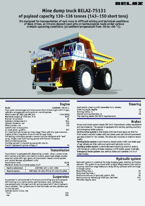 Pevné dampry Belaz 75131