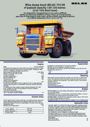 Pevné dampry Belaz 7513B