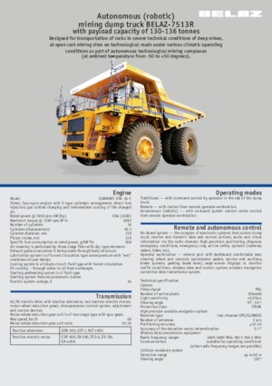 Pevné dampry Belaz 7513R
