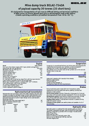 Pevné dampry Belaz 7540A