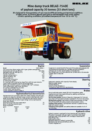Pevné dampry Belaz 7540E