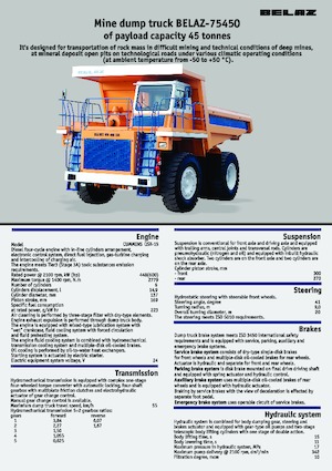 Pevné dampry Belaz 75450