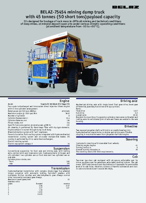 Pevné dampry Belaz 75454