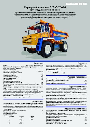 Pevné dampry Belaz 75476