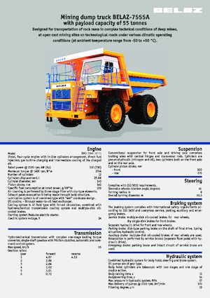 Pevné dampry Belaz 7555A