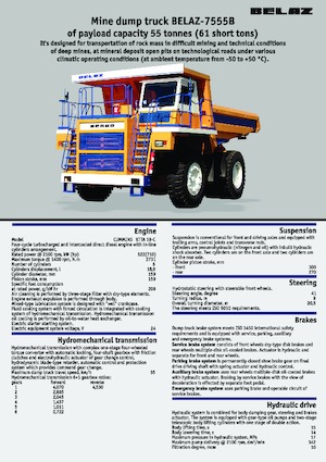 Pevné dampry Belaz 7555B