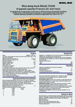 Pevné dampry Belaz 7555D
