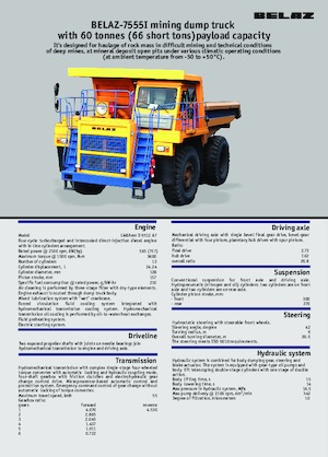 Pevné dampry Belaz 7555I