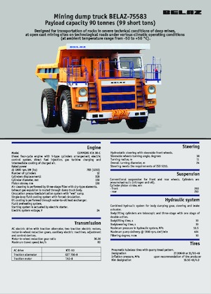 Pevné dampry Belaz 75583