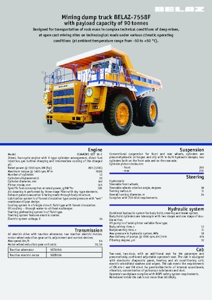 Pevné dampry Belaz 7558F
