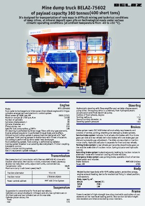Pevné dampry Belaz 75602