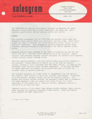 Pevné dampry Caterpillar 769B