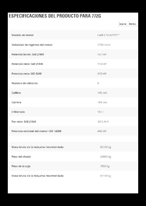 Pevné dampry Caterpillar 772G