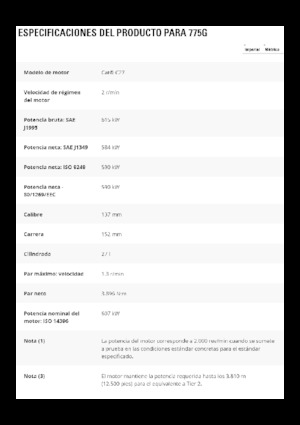 Pevné dampry Caterpillar 775G