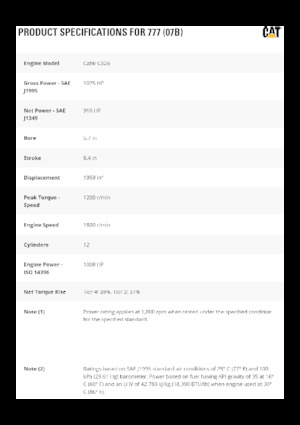 Pevné dampry Caterpillar 777 (07B)