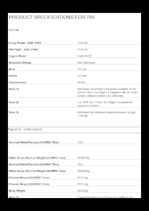 Pevné dampry Caterpillar 785