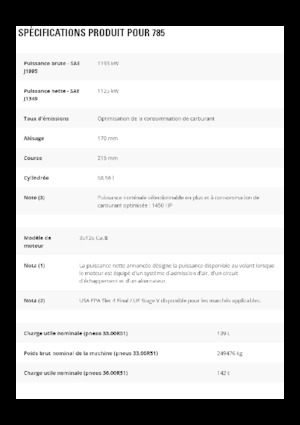 Pevné dampry Caterpillar 785