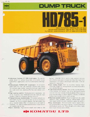 Pevné dampry Komatsu HD785-1