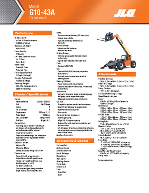 Teleskopické manipulátory JLG G 10-43 A
