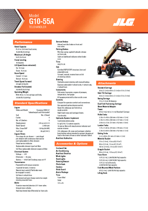 Teleskopické manipulátory JLG G 10-55 A