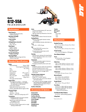 Teleskopické manipulátory JLG G 12-55 A