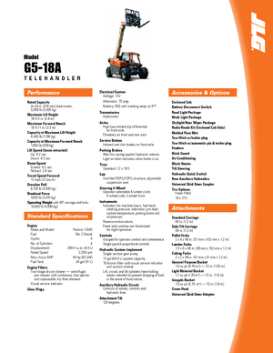 Teleskopické manipulátory JLG G 5-18 A