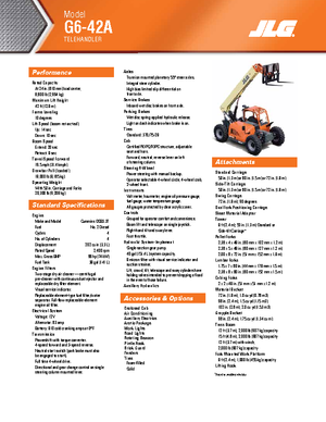 Teleskopické manipulátory JLG G 6-42 A