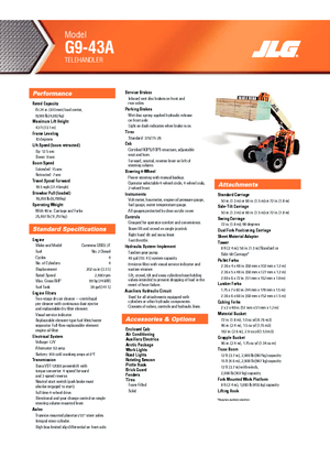 Teleskopické manipulátory JLG G 9-43 A