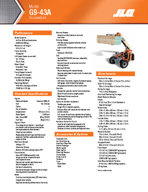 Teleskopické manipulátory JLG G 9-43 A