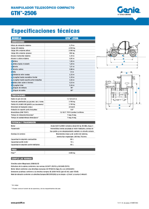 Teleskopické manipulátory Genie GTH-2506