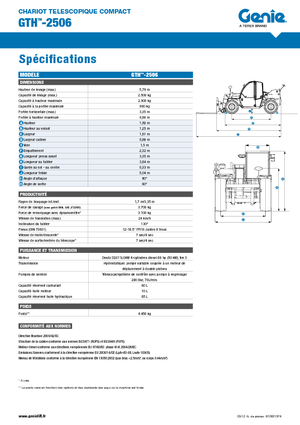 Teleskopické manipulátory Genie GTH-2506