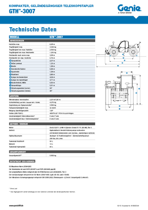 Teleskopické manipulátory Genie GTH-3007