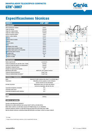 Teleskopické manipulátory Genie GTH-3007
