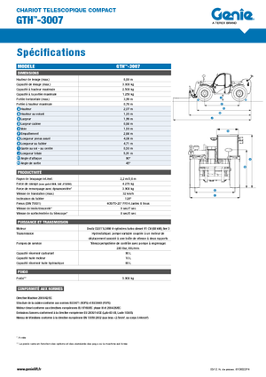 Teleskopické manipulátory Genie GTH-3007