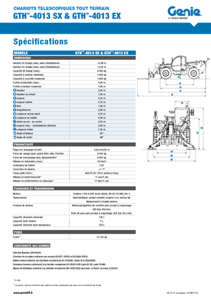 Teleskopické manipulátory Genie GTH-4013 EX
