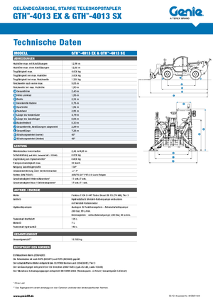 Teleskopické manipulátory Genie GTH-4013 EX