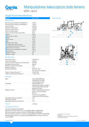 Teleskopické manipulátory Genie GTH4014