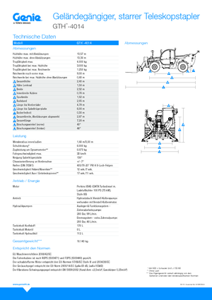 Teleskopické manipulátory Genie GTH4014