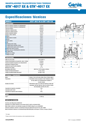 Teleskopické manipulátory Genie GTH-4017 EX