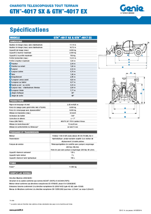 Teleskopické manipulátory Genie GTH-4017 EX