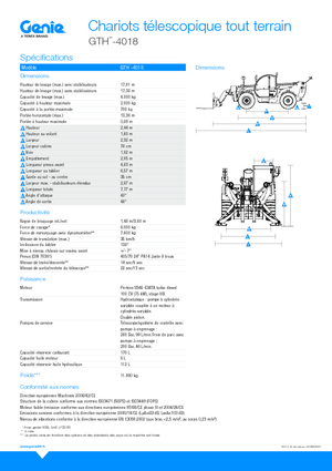 Teleskopické manipulátory Genie GTH4018